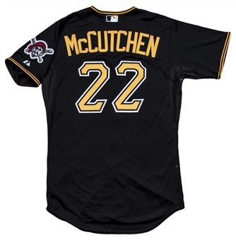 2015 Andrew McCutchen Game Used Pittsburgh Pirates Alternate Jersey Used On 8/26/2015 For Home Run #20 (MLB Authenticated & MEARS A10)